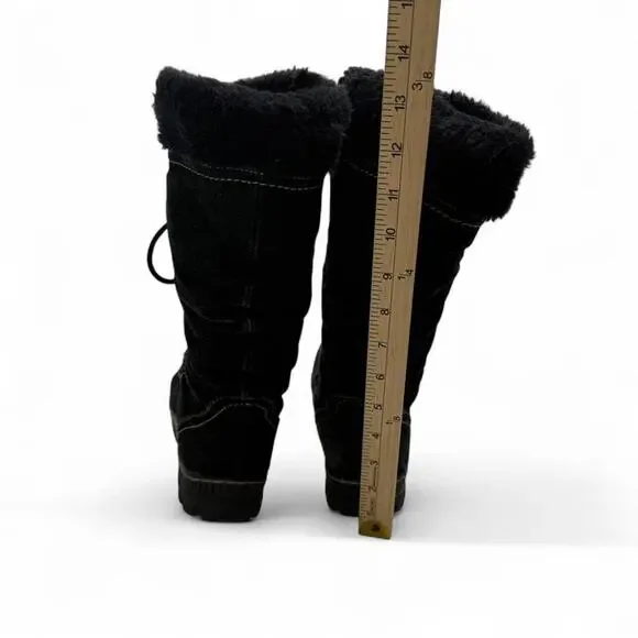 Bare Traps Dory Winter Boots Y2K Vintage size 7/12 Fur Lining Lace Uo Boots - Picture 6 of 8